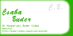 csaba buder business card